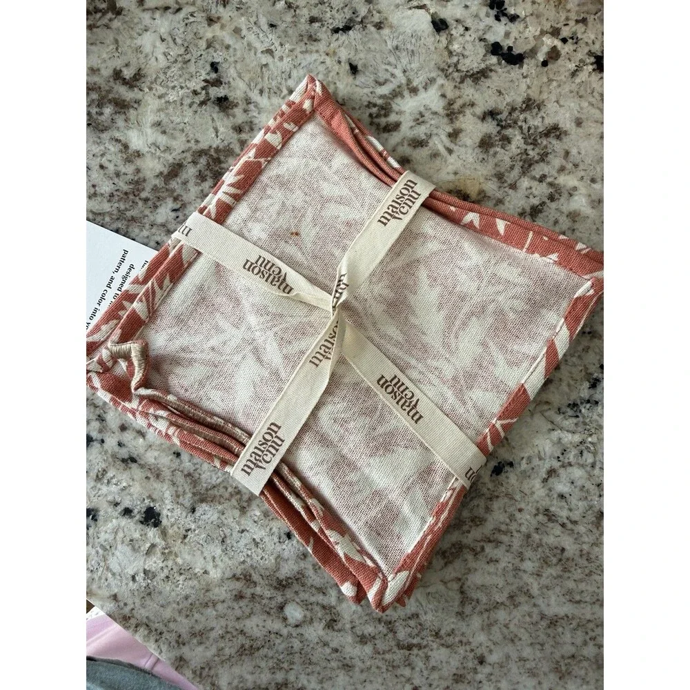 Maison Venu Primrose Cocktail Napkins Cotton Napkin Set Of 4 $88